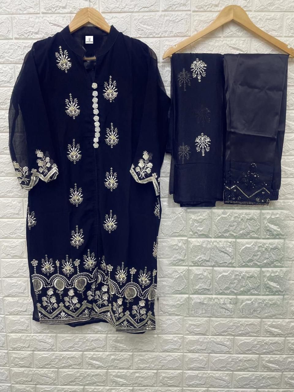 AFSANA SF 9 Fancy Festive Wear Heavy Georgette Pakistani Suit Collection